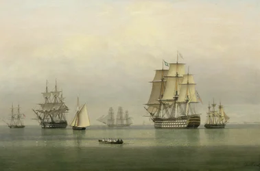 Kriegsschiffe auf ruhiger See